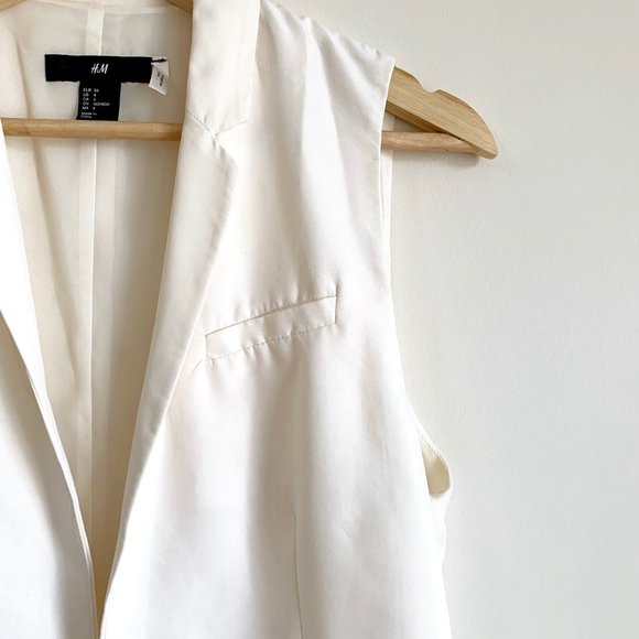 H&M | White Long Vest - Picture 3 of 6